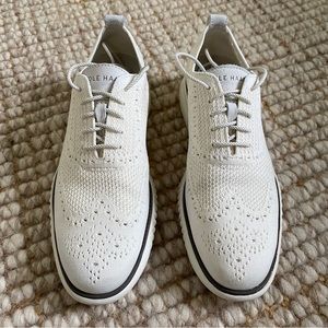 Cole Haan Men's 2 Zerogrand Stitchlite Oxford Ivory Twisted Knit Size 9 M